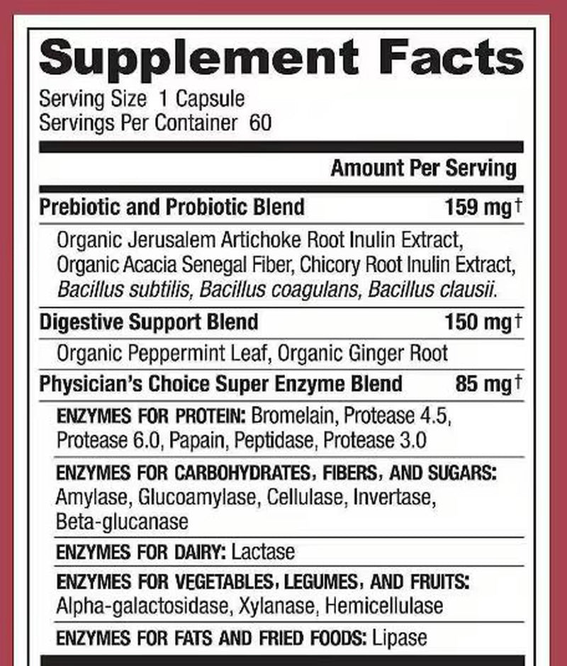 Wholesale Stock Organic Prebiotics Digestive Enzymes Capsules Probiotics Promotes Gut Health Supplement OEM Private Label